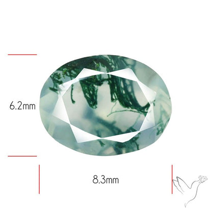 Faceted Moss Agate