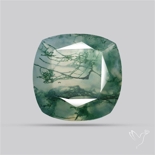 Faceted Moss Agate