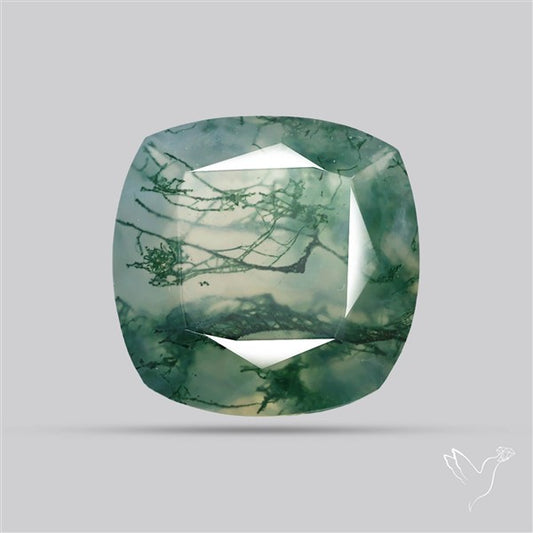 Faceted Moss Agate