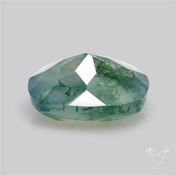 Faceted Moss Agate