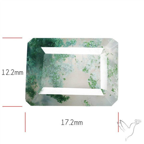 Faceted Moss Agate