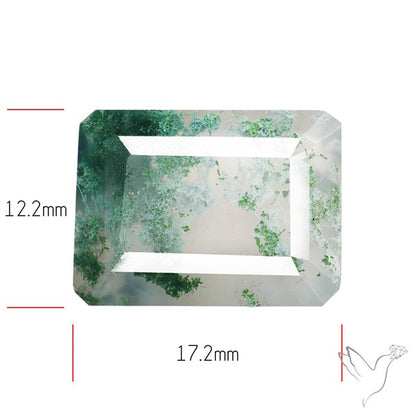 Faceted Moss Agate