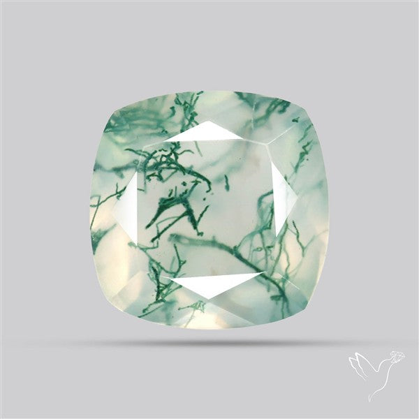 Faceted Moss Agate
