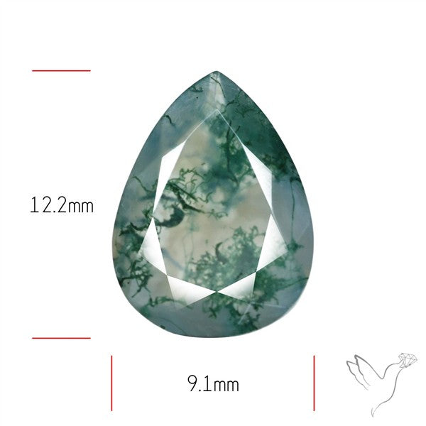 Faceted Moss Agate
