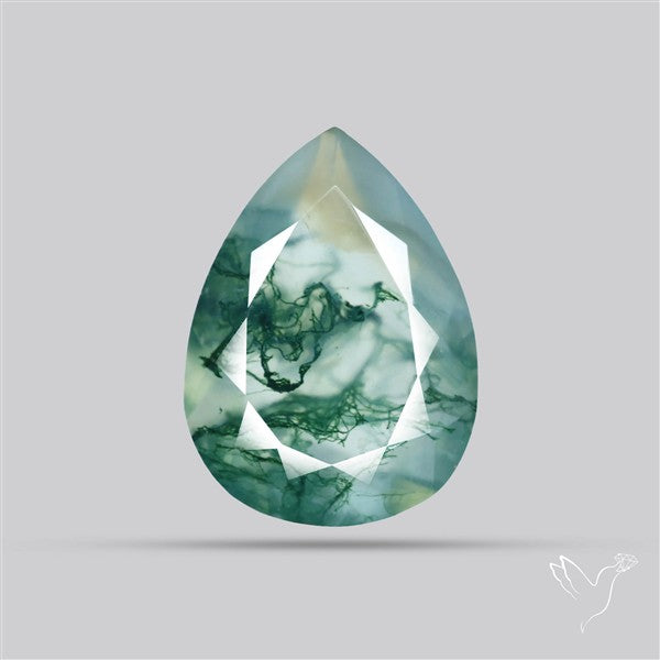 Faceted Moss Agate
