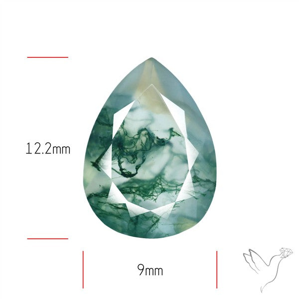 Faceted Moss Agate
