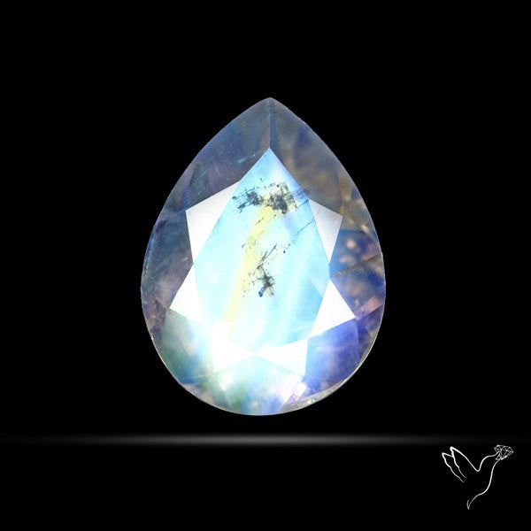 Indian Rainbow Moonstone Faceted Fine Gemstone High Grade
