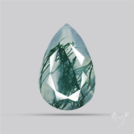 Faceted Moss Agate