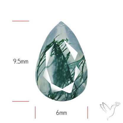 Faceted Moss Agate