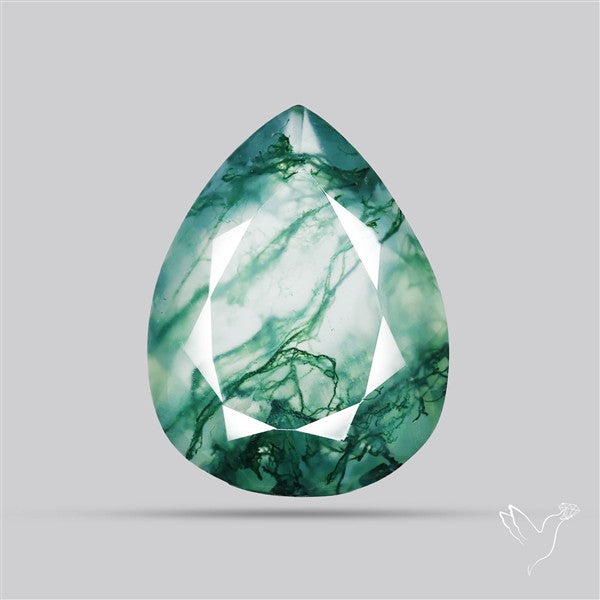 Faceted Moss Agate