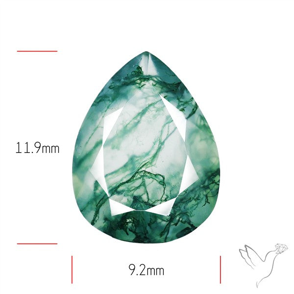 Faceted Moss Agate
