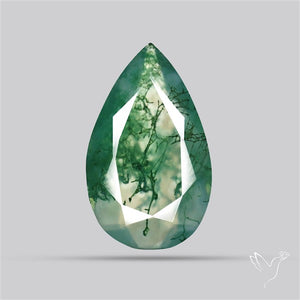 Faceted Moss Agate