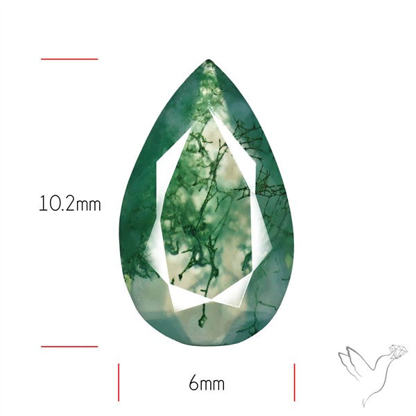 Faceted Moss Agate