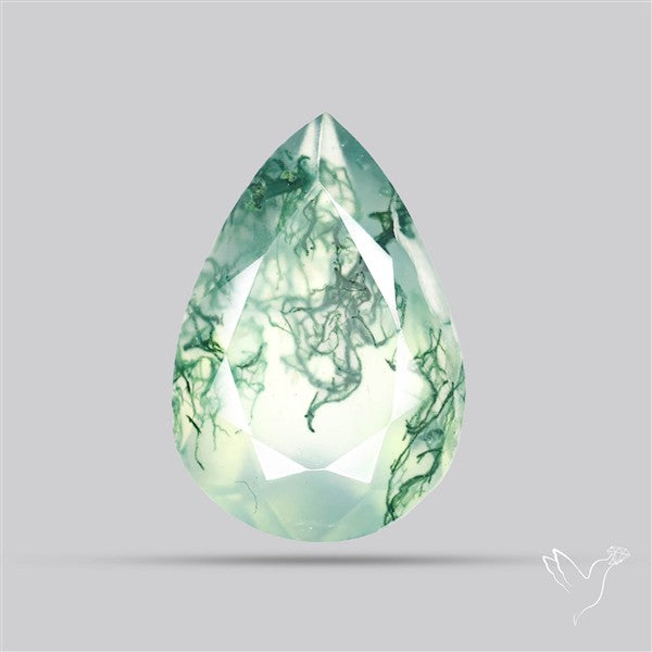 Faceted Moss Agate