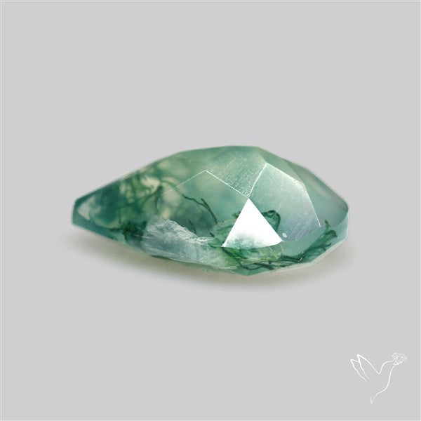Faceted Moss Agate