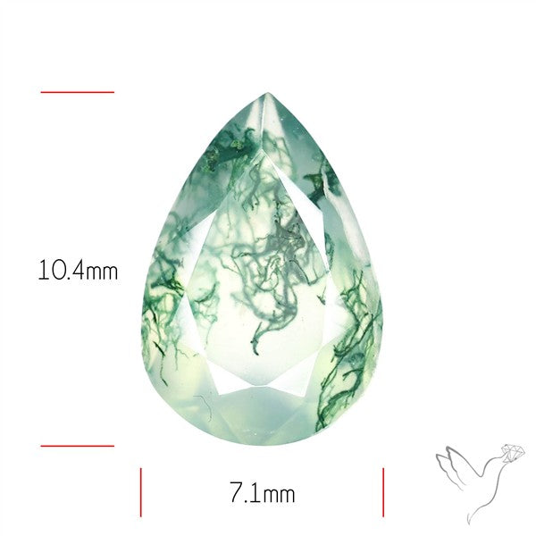Faceted Moss Agate