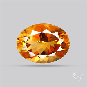 Brandy Citrine Faceted Fine Gemstone Rare Large Sized