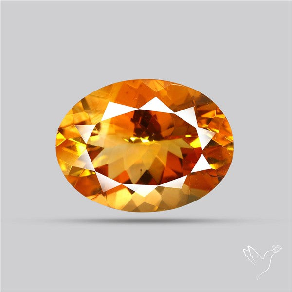 Brandy Citrine Faceted Fine Gemstone Rare Large Sized
