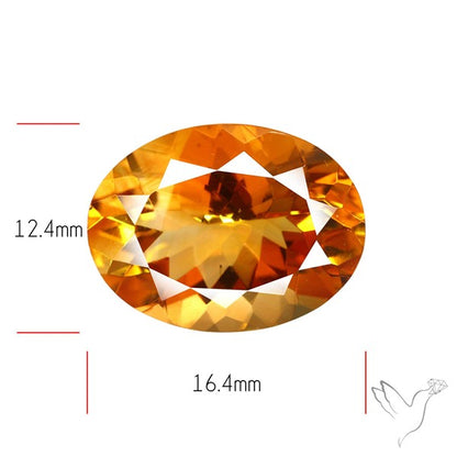 Brandy Citrine Faceted Fine Gemstone Rare Large Sized