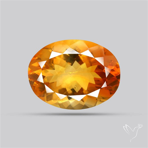 Brandy Citrine Faceted Fine Gemstone Rare Large Sized