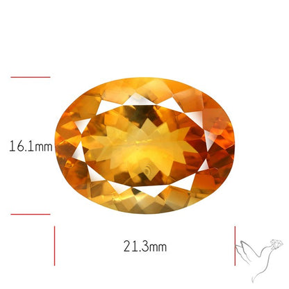 Brandy Citrine Faceted Fine Gemstone Rare Large Sized