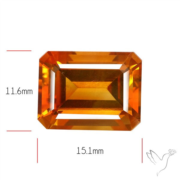 Brandy Citrine Faceted Fine Gemstone Rare Large Sized