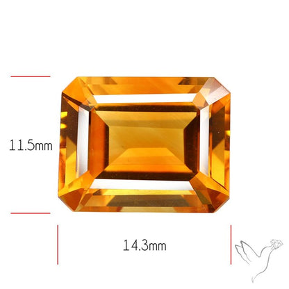 Brandy Citrine Faceted Fine Gemstone Rare Large Sized