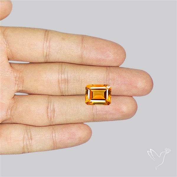 Brandy Citrine Faceted Fine Gemstone Rare Large Sized