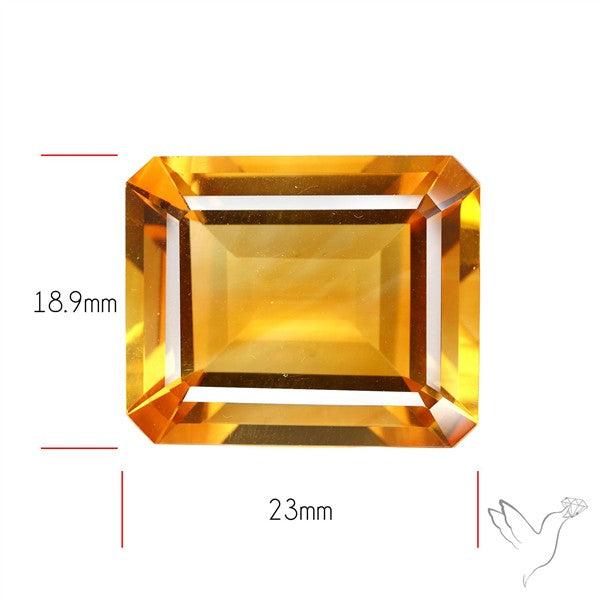 Brandy Citrine Faceted Fine Gemstone Rare Large Sized