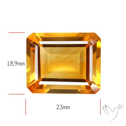Brandy Citrine Faceted Fine Gemstone Rare Large Sized