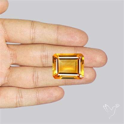 Brandy Citrine Faceted Fine Gemstone Rare Large Sized