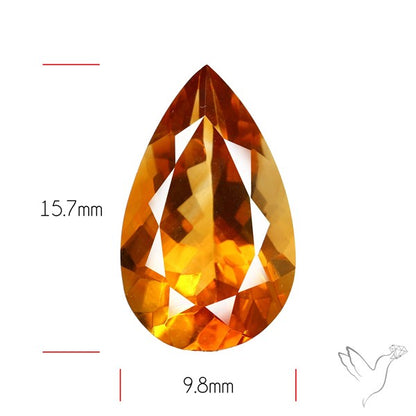 Brandy Citrine Faceted Fine Gemstone Rare Large Sized