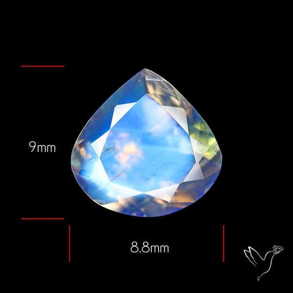 Indian Rainbow Moonstone Faceted Fine Gemstone High Grade