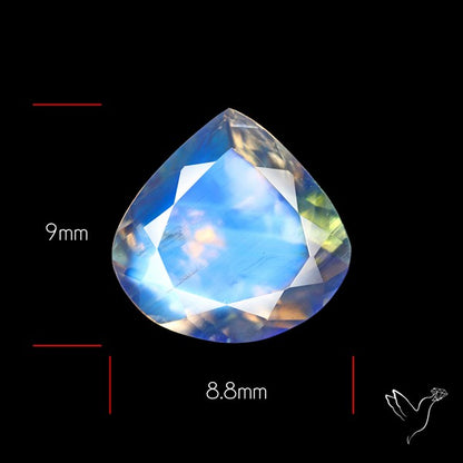 Indian Rainbow Moonstone Faceted Fine Gemstone High Grade