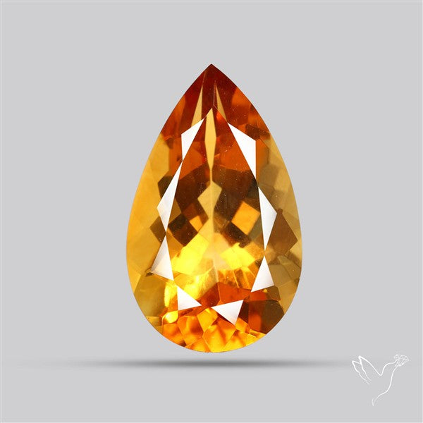 Brandy Citrine Faceted Fine Gemstone Rare Large Sized