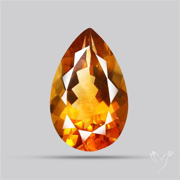 Brandy Citrine Faceted Fine Gemstone Rare Large Sized