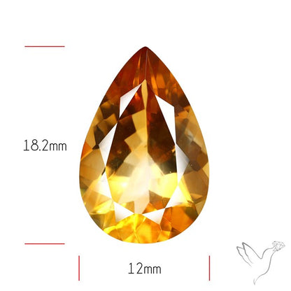 Brandy Citrine Faceted Fine Gemstone Rare Large Sized