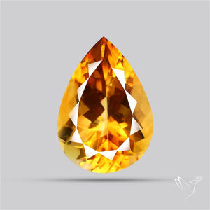 Brandy Citrine Faceted Fine Gemstone Rare Large Sized