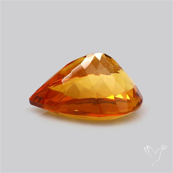 Brandy Citrine Faceted Fine Gemstone Rare Large Sized