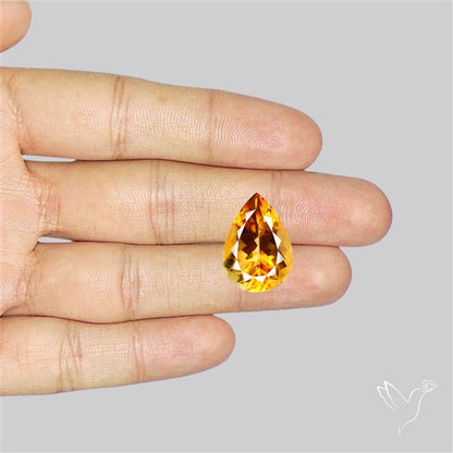 Brandy Citrine Faceted Fine Gemstone Rare Large Sized