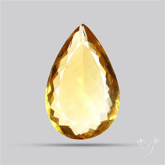Citrine Faceted Yellow Fine Gemstone Rare Large Sized