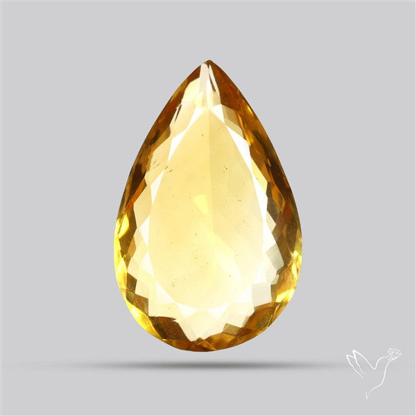 Citrine Faceted Yellow Fine Gemstone Rare Large Sized