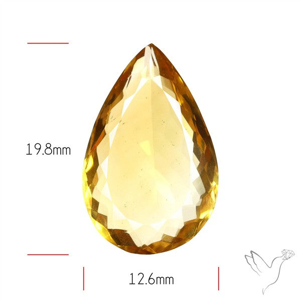 Citrine Faceted Yellow Fine Gemstone Rare Large Sized