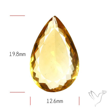 Citrine Faceted Yellow Fine Gemstone Rare Large Sized