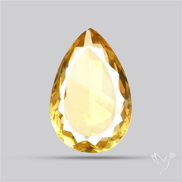 Citrine Faceted Yellow Fine Gemstone Rare Large Sized