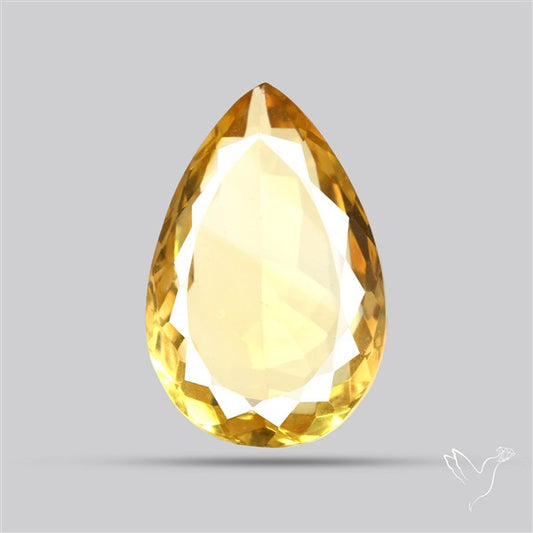 Citrine Faceted Yellow Fine Gemstone Rare Large Sized