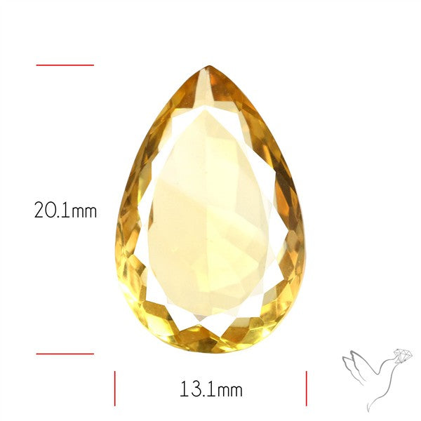 Citrine Faceted Yellow Fine Gemstone Rare Large Sized