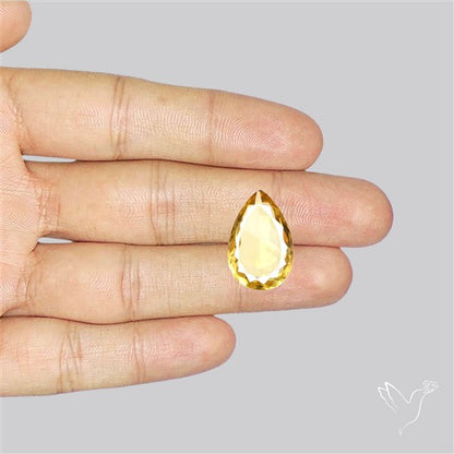 Citrine Faceted Yellow Fine Gemstone Rare Large Sized