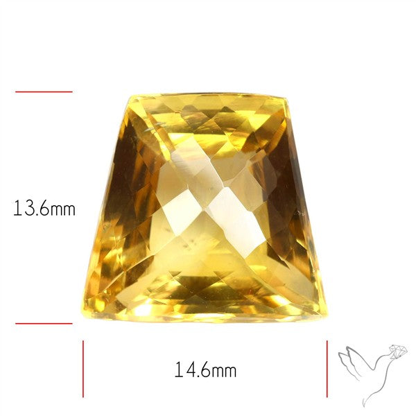 Citrine Faceted Yellow Fine Gemstone Rare Large Sized