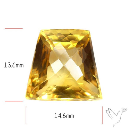 Citrine Faceted Yellow Fine Gemstone Rare Large Sized
